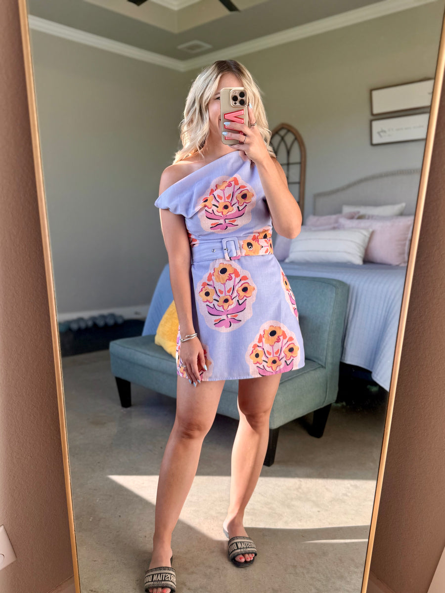 Purple Floral Dress – Iris Rain Boutique