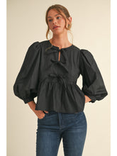 Load image into Gallery viewer, Bow Peplum Top