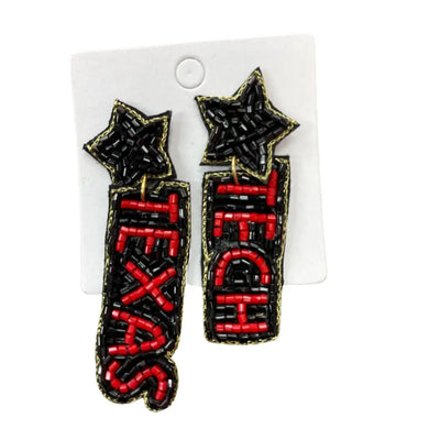 Texas Tech Beaded Earrings