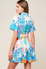 Load image into Gallery viewer, Button Down Abstract Floral Dress