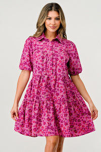 Fuchsia Floral Dress