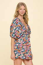 Load image into Gallery viewer, Navy Combo Floral Dress