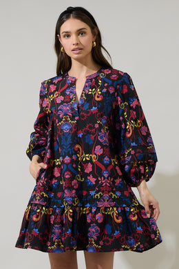 Midnight Floral Dress