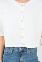 Load image into Gallery viewer, Pearl Detail Short Sleeve Cardigan