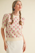 Load image into Gallery viewer, Cream Rose Short Sleeve Sweater