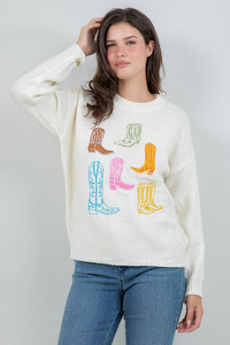 Colorful Boot Sweater