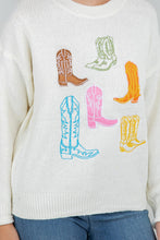 Load image into Gallery viewer, Colorful Boot Sweater