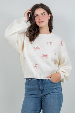 Whimsical Bow Sweater