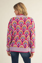 Load image into Gallery viewer, Fuchsia Print Sweater