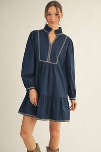 Navy Detailed Dress