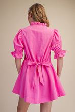 Load image into Gallery viewer, Hot Pink Tie Back Dress