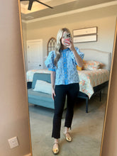 Load image into Gallery viewer, Blue Jacquard Top