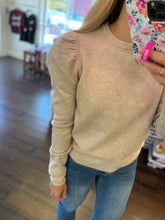 Load image into Gallery viewer, Taupe Puff Sleeve Sweater
