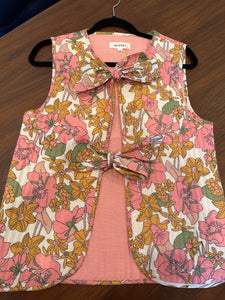 Floral Bow Vest