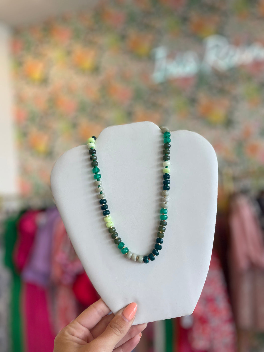 Green Beaded Necklace