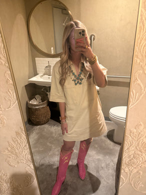 Pocket Shift Denim Dress