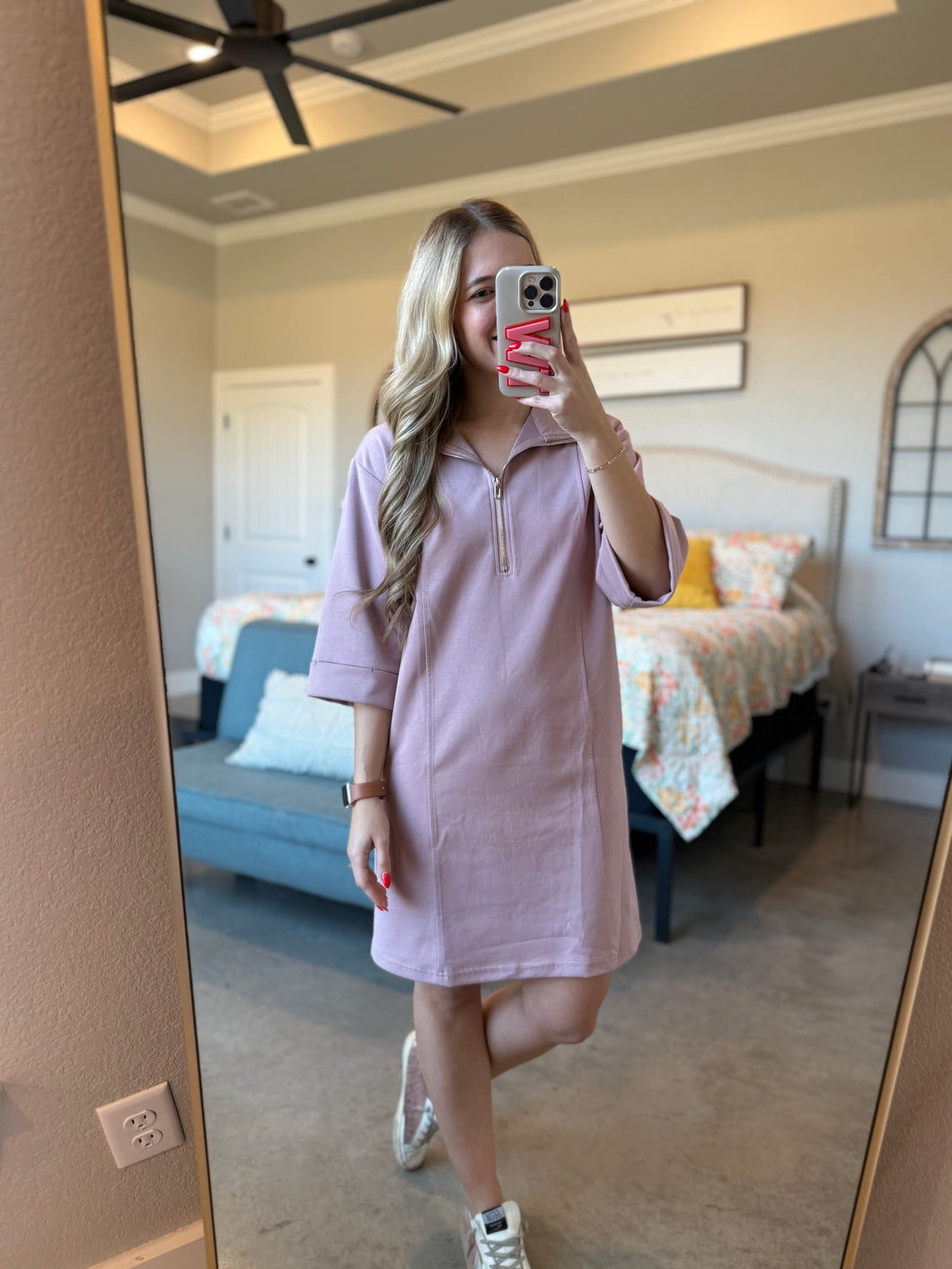 Mauve Scuba Dress