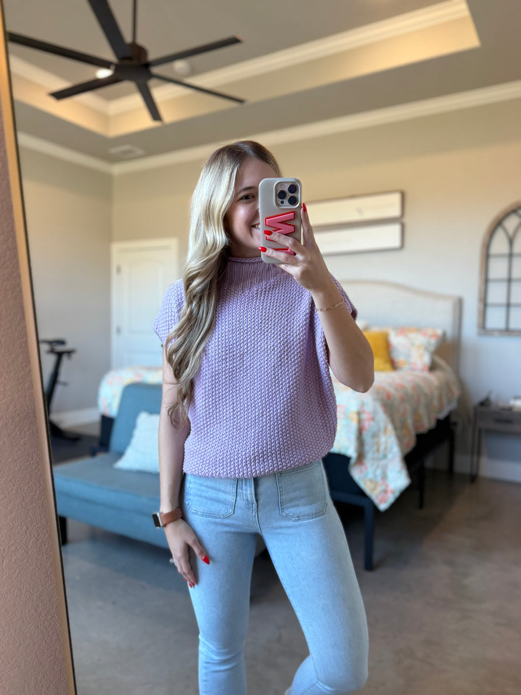 Lilac Sleeveless Sweater