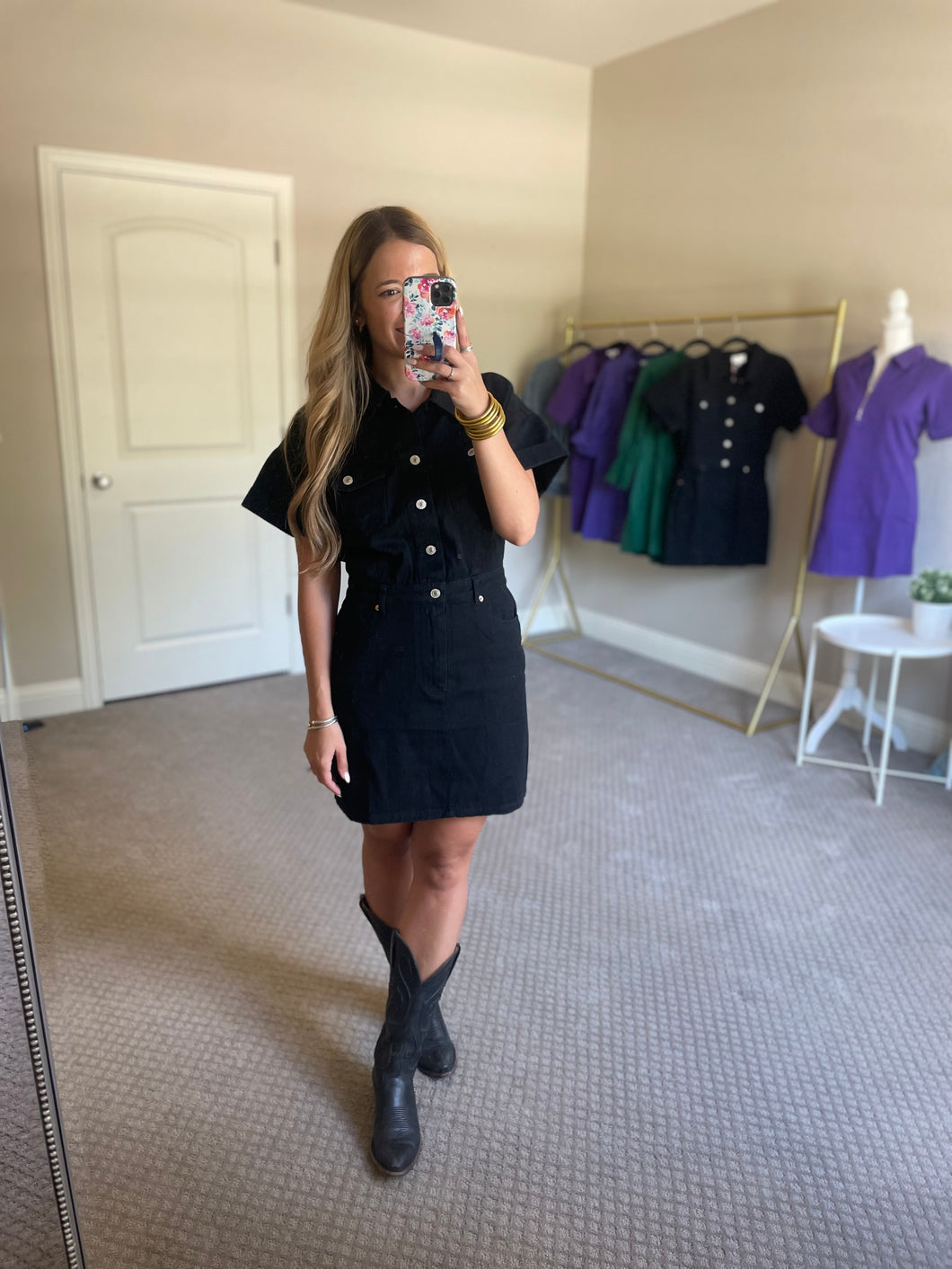 Black Denim Dress