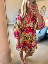 Load image into Gallery viewer, Oversized Watercolor Floral Dress