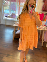 Load image into Gallery viewer, Orange Babydoll Dress