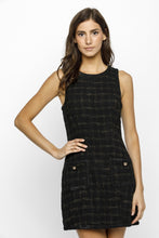 Load image into Gallery viewer, Black Tweed Dress