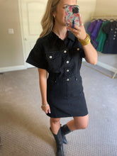 Load image into Gallery viewer, Black Denim Dress