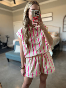 Striped Short Set