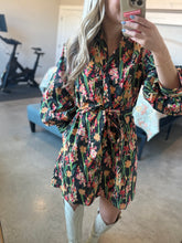 Load image into Gallery viewer, Black and Florals Dress