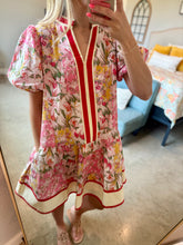 Load image into Gallery viewer, Red, pink, and Floral Dress