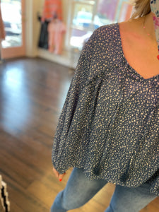 Blue Speckled Top
