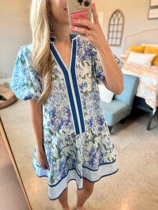 Blues and Floral Dress