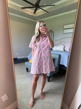Load image into Gallery viewer, Red Stripe with Florals Dress