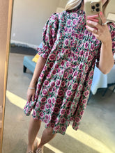 Load image into Gallery viewer, Pink and Green Floral Dress