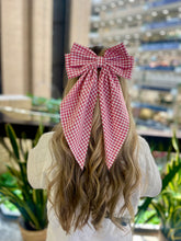 Load image into Gallery viewer, Gingham Hair Bow