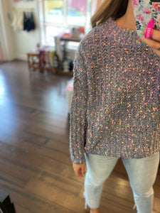 Blue Speckled Sweater