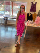 Load image into Gallery viewer, Magenta Silk Tie Midi