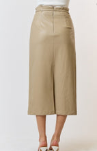 Load image into Gallery viewer, Cream Leather Skirt