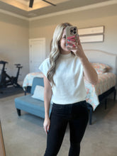 Load image into Gallery viewer, Cream Short Sleeve Sweater