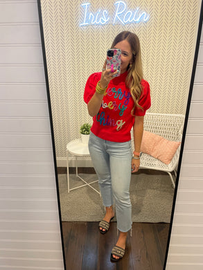 Merry Everything Puff Sleeve Sweater