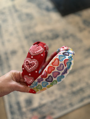 Valentines Beaded Headbands