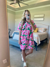 Load image into Gallery viewer, Green and Pink Floral Dress