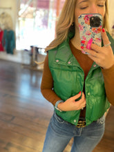Load image into Gallery viewer, Green Puffer Vest