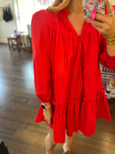 Red Tiered Dress