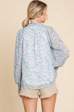 Load image into Gallery viewer, Dusty Blue Floral Top