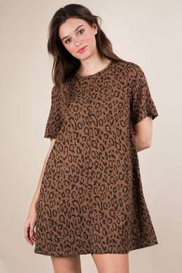 Leopard Comfy Mini Dress