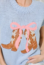 Load image into Gallery viewer, Boots and Bow Sweater Vest