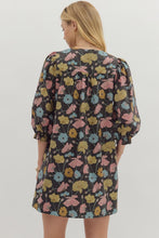 Load image into Gallery viewer, Black Florals Dress