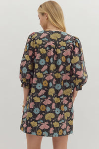 Black Florals Dress