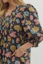 Load image into Gallery viewer, Black Florals Dress
